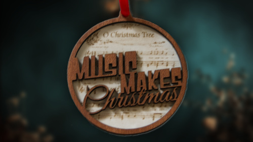 Stylish and original Mid-Century Modern Deer & Stars Christmas Tree Ornament